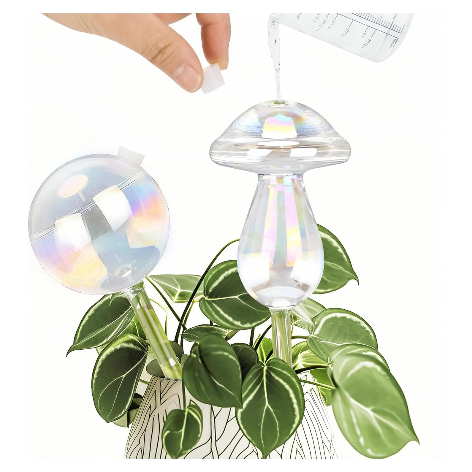 Esferas de Riego Automático Laawe 2PCS Vidrio Arcoíris 150ml
