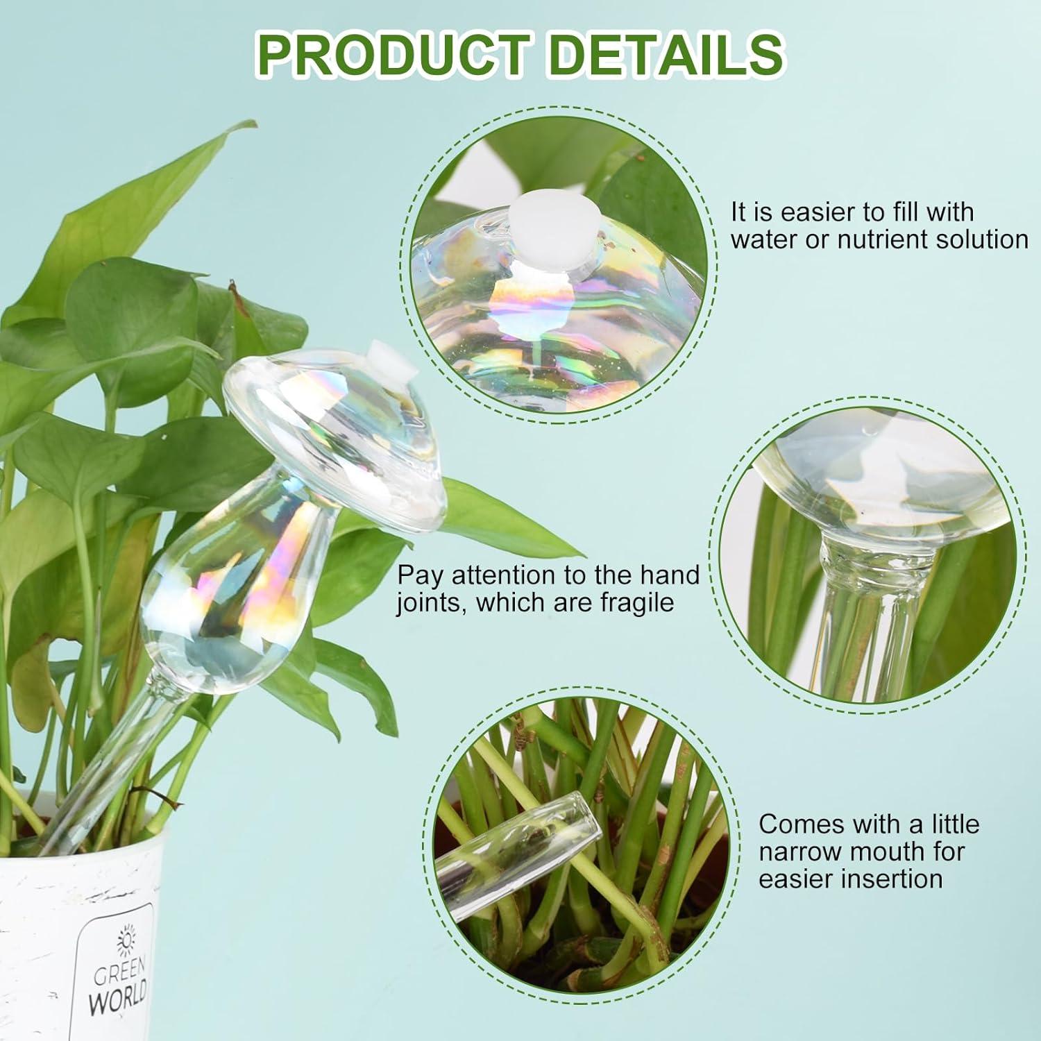 Esferas de Riego Automático Laawe 2PCS Vidrio Arcoíris 150ml