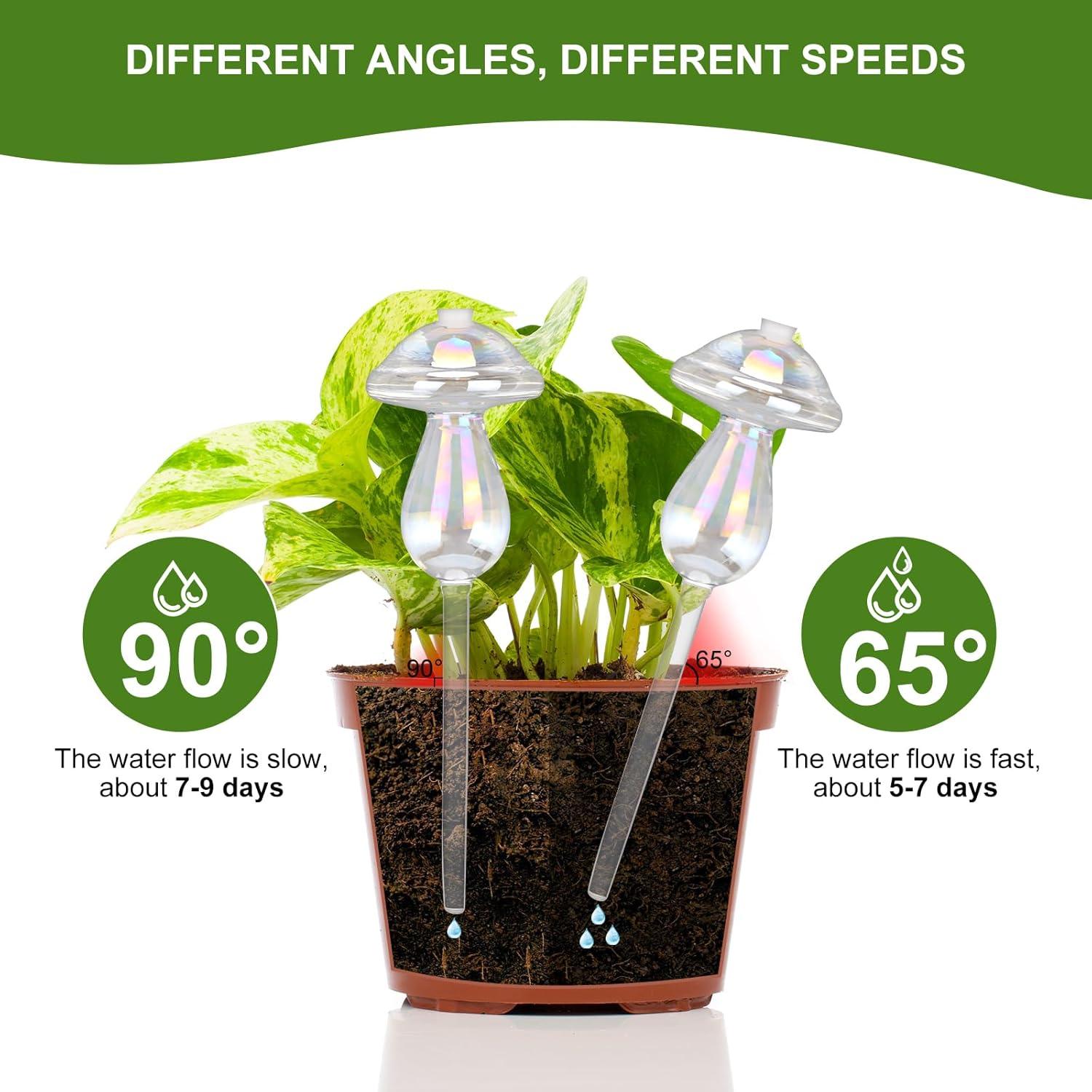 Esferas de Riego Automático Laawe 2PCS Vidrio Arcoíris 150ml