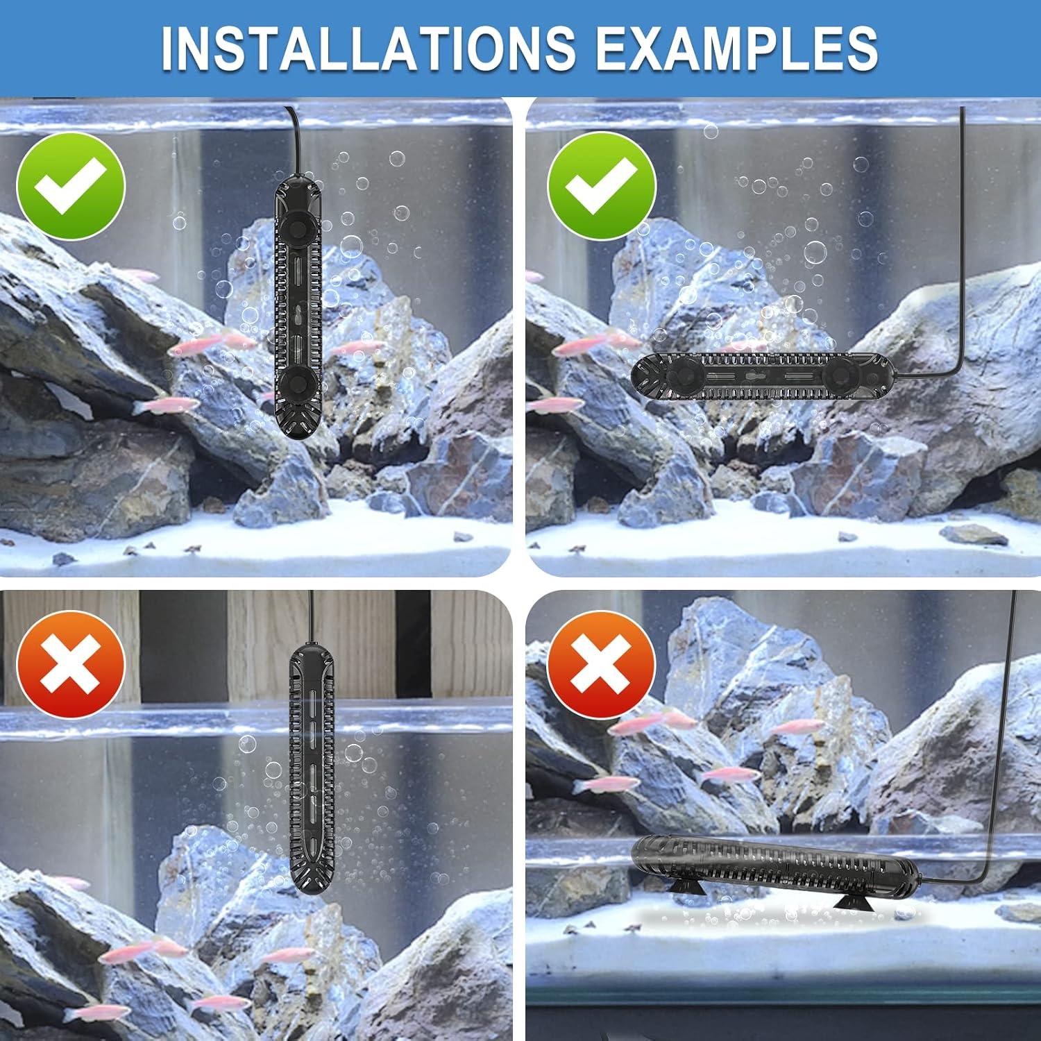 Calentador de Acuario HiTauing 100W con Pantalla Digital LED