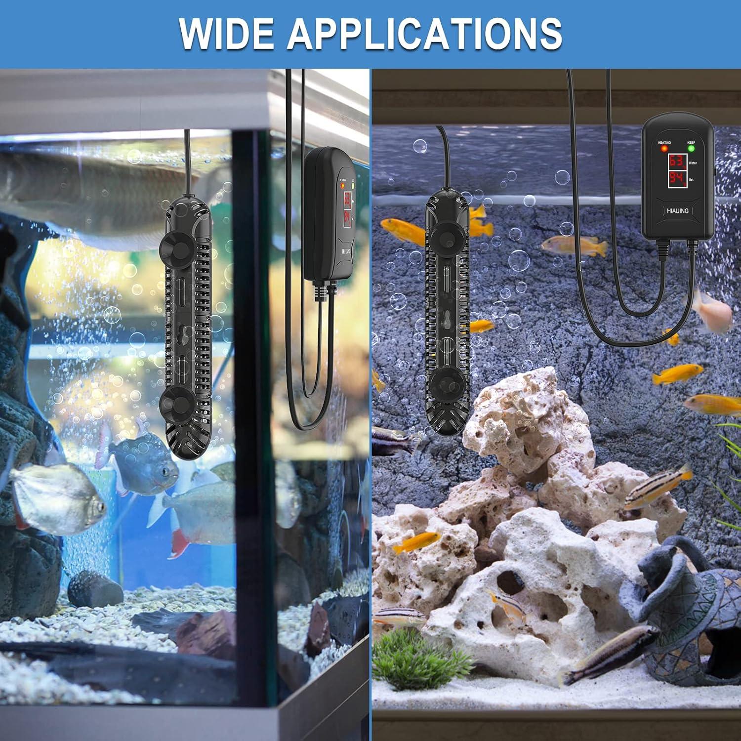 Calentador de Acuario HiTauing 100W con Pantalla Digital LED