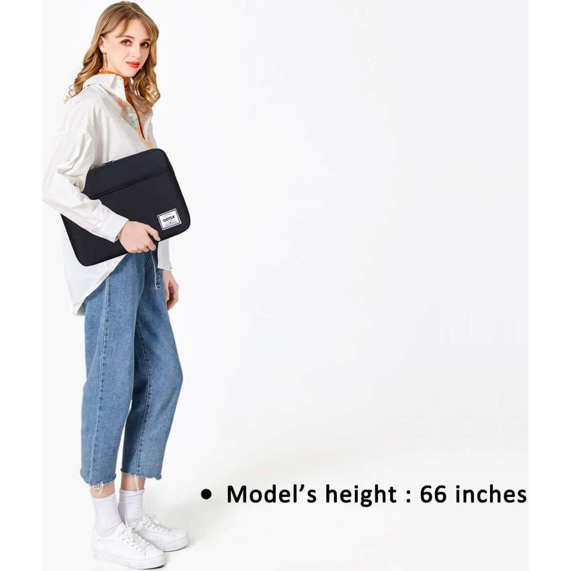 Funda acolchada para laptop ODTEX 13-14" negra con estuche