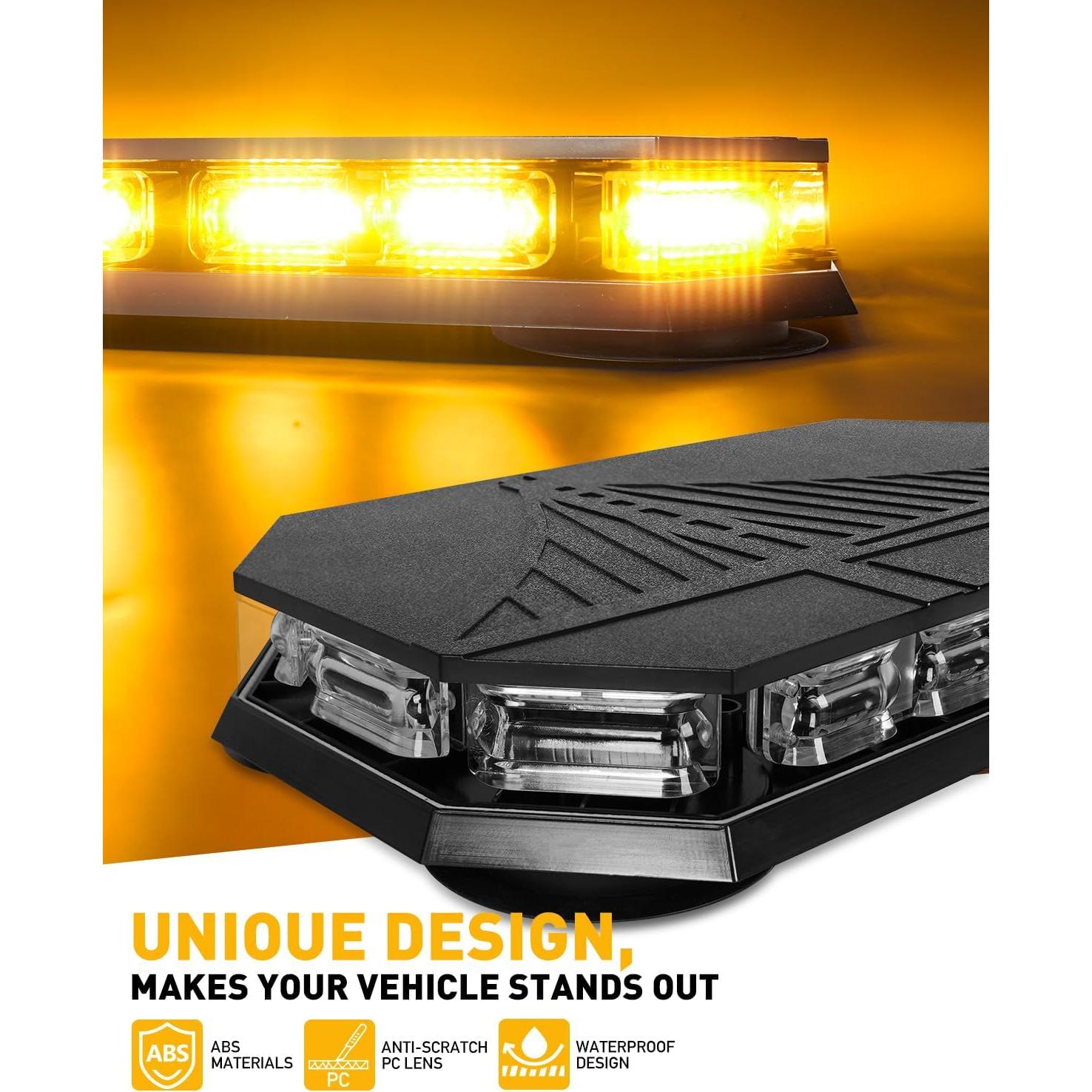 Barra de Luces Estroboscópicas HLauto 406D 102 LED Ámbar