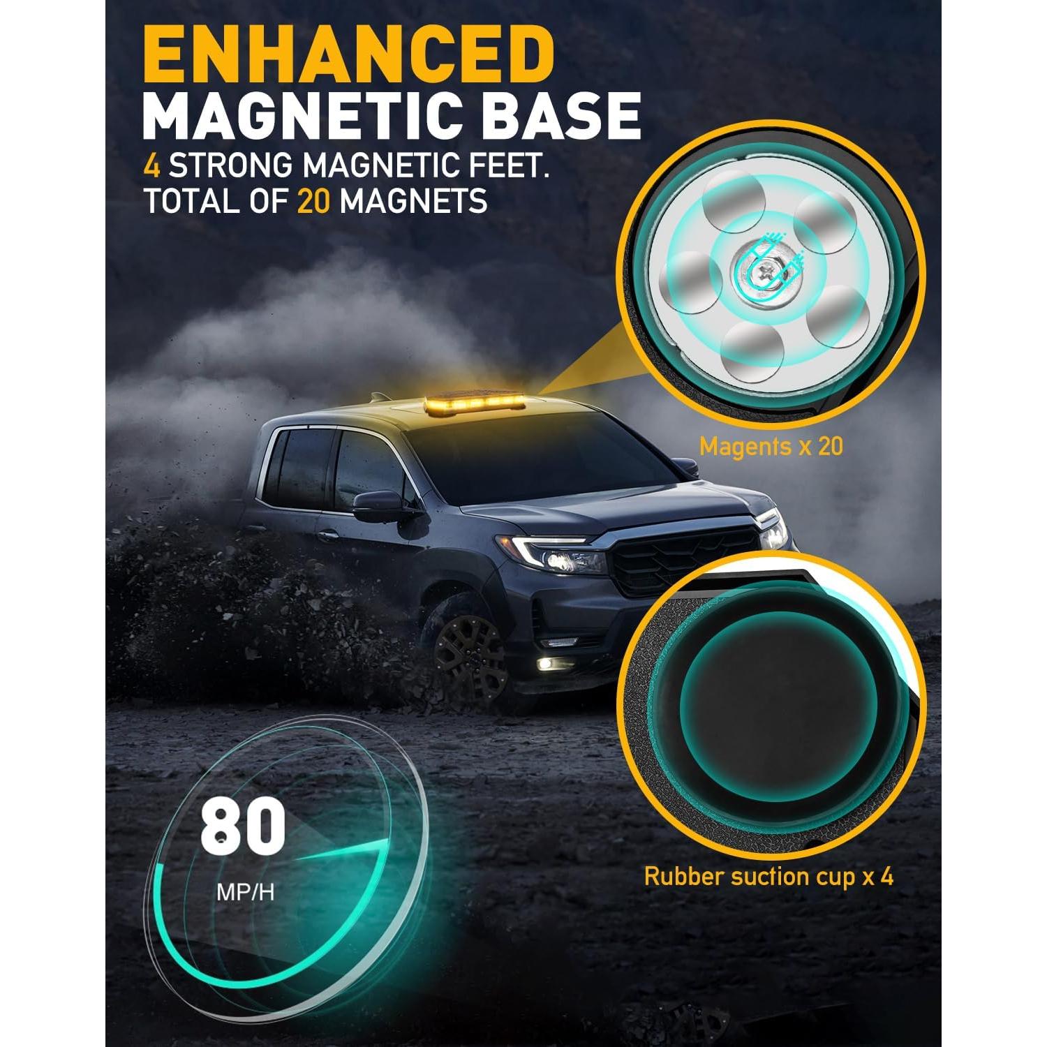 Barra de Luces Estroboscópicas HLauto 406D 102 LED Ámbar