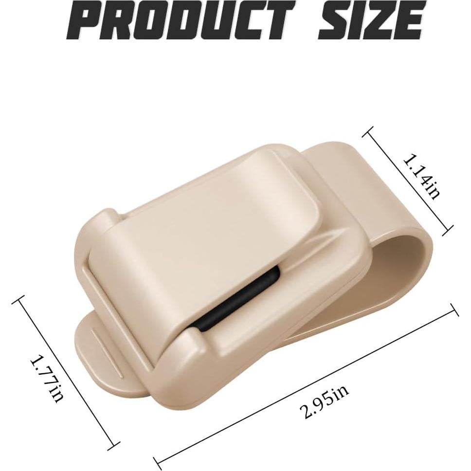 Soporte para Gafas de Sol Mandark 2PCS Clip Visera Beige