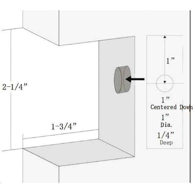 Cerradura de Puerta Deslizante HOME MASTER HARDWARE 7x6.35cm
