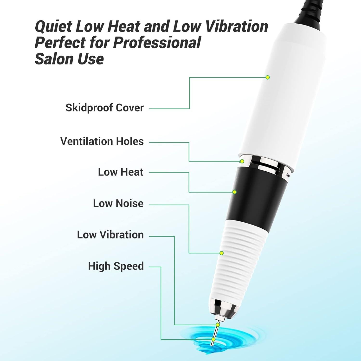 Taladro Eléctrico de Uñas AIRSEE NS-0801 30000 RPM Inalámbrico