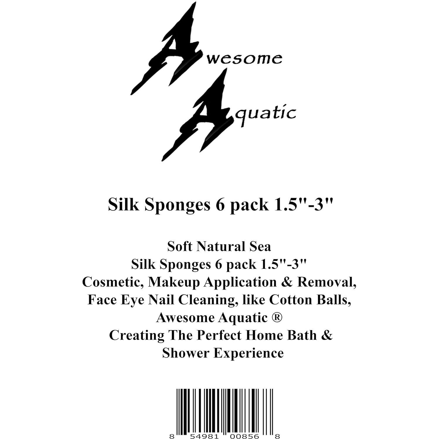 Esponjas de Seda Natural Suave 6 Piezas 3.81-7.62 cm para Maquillaje
