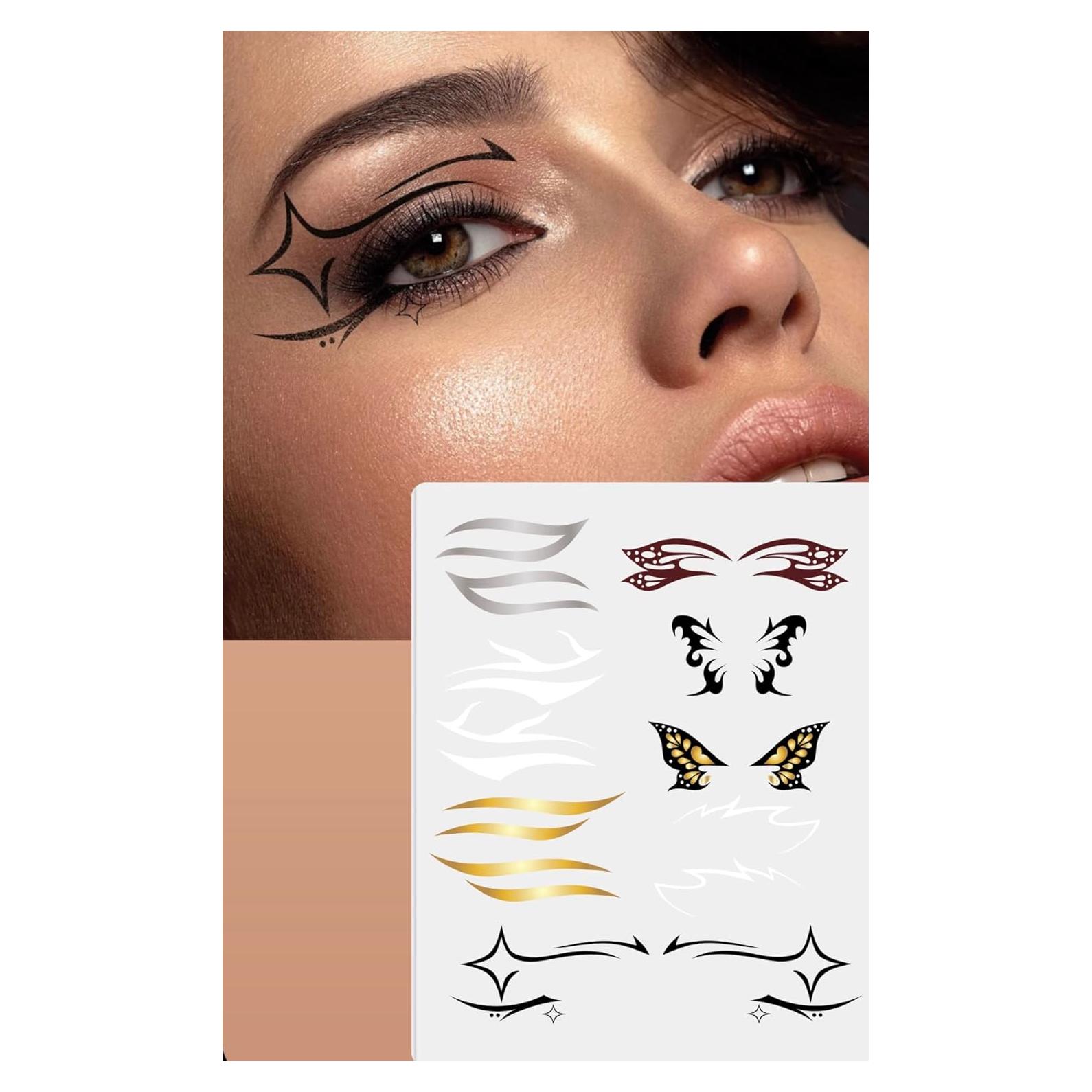 Tatuajes Temporales Faciales Rebel Tattoos - Mariposa Dorada