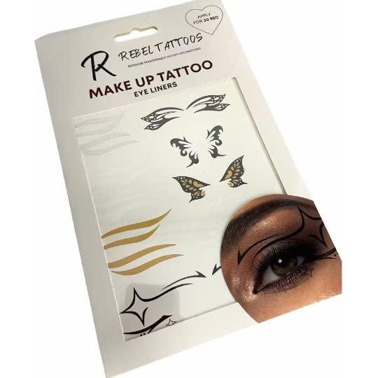 Tatuajes Temporales Faciales Rebel Tattoos - Mariposa Dorada