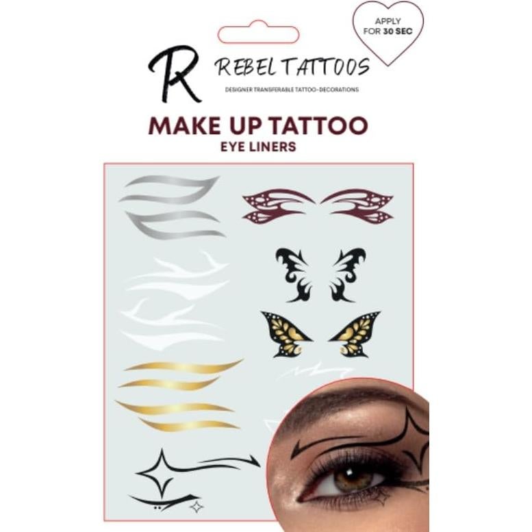 Tatuajes Temporales Faciales Rebel Tattoos - Mariposa Dorada