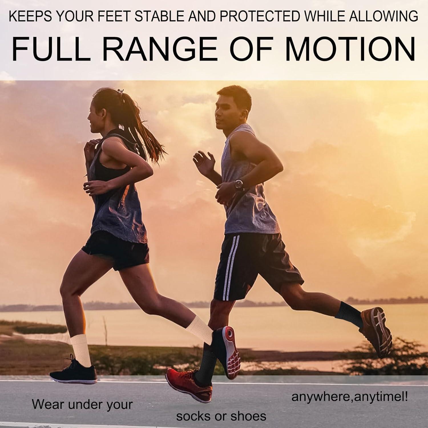 Mangas de Compresión para Tobillo Abiertas Beige S/M - Alivio Fascitis Plantar