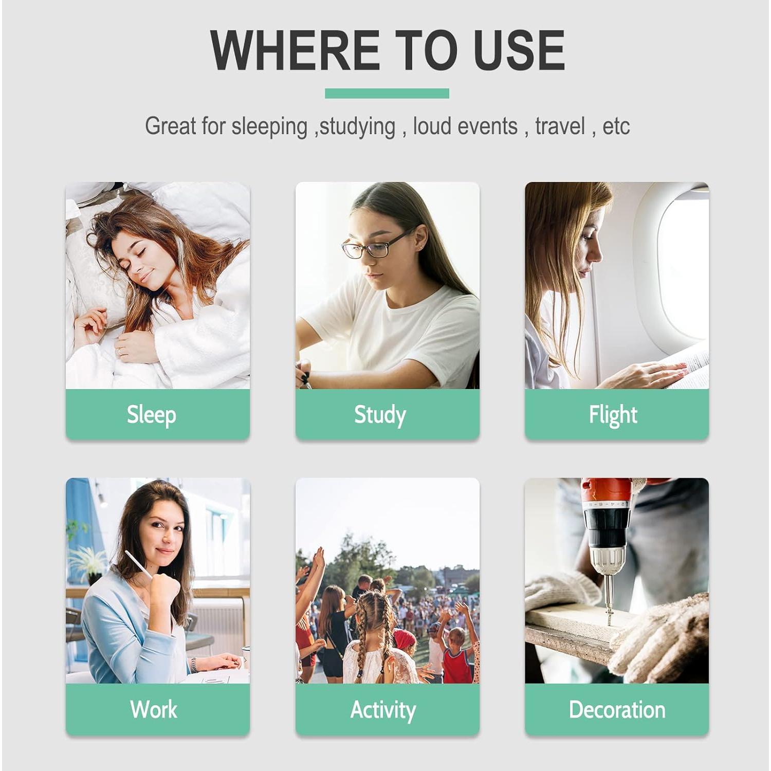 Tapones de Espuma LYSIAN 100 Pares Pequeños 35dB SNR