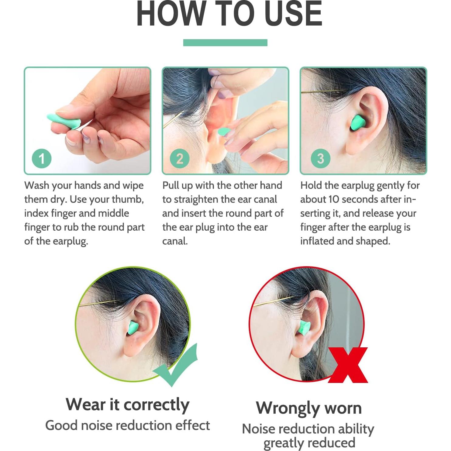 Tapones de Espuma LYSIAN 100 Pares Pequeños 35dB SNR