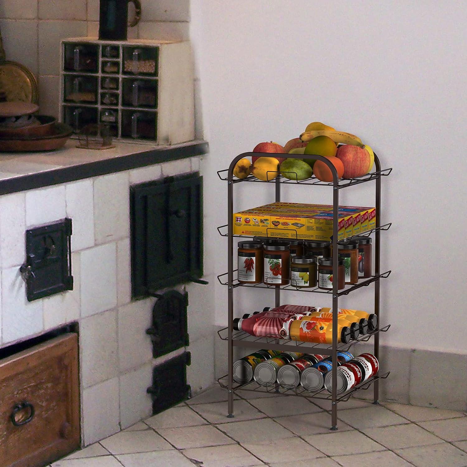 Organizador Vertical de Botellas smusei 5 Niveles Bronce