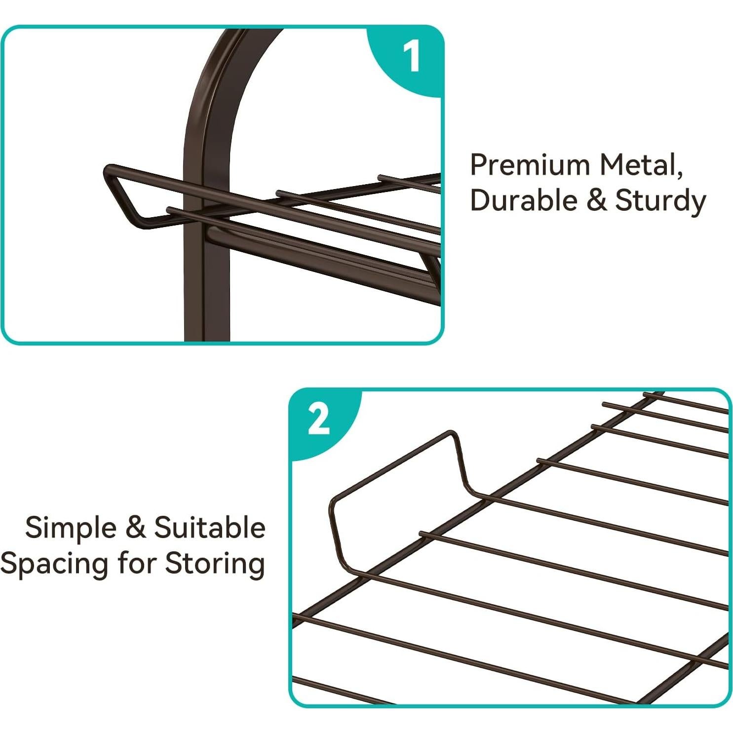 Organizador Vertical de Botellas smusei 5 Niveles Bronce