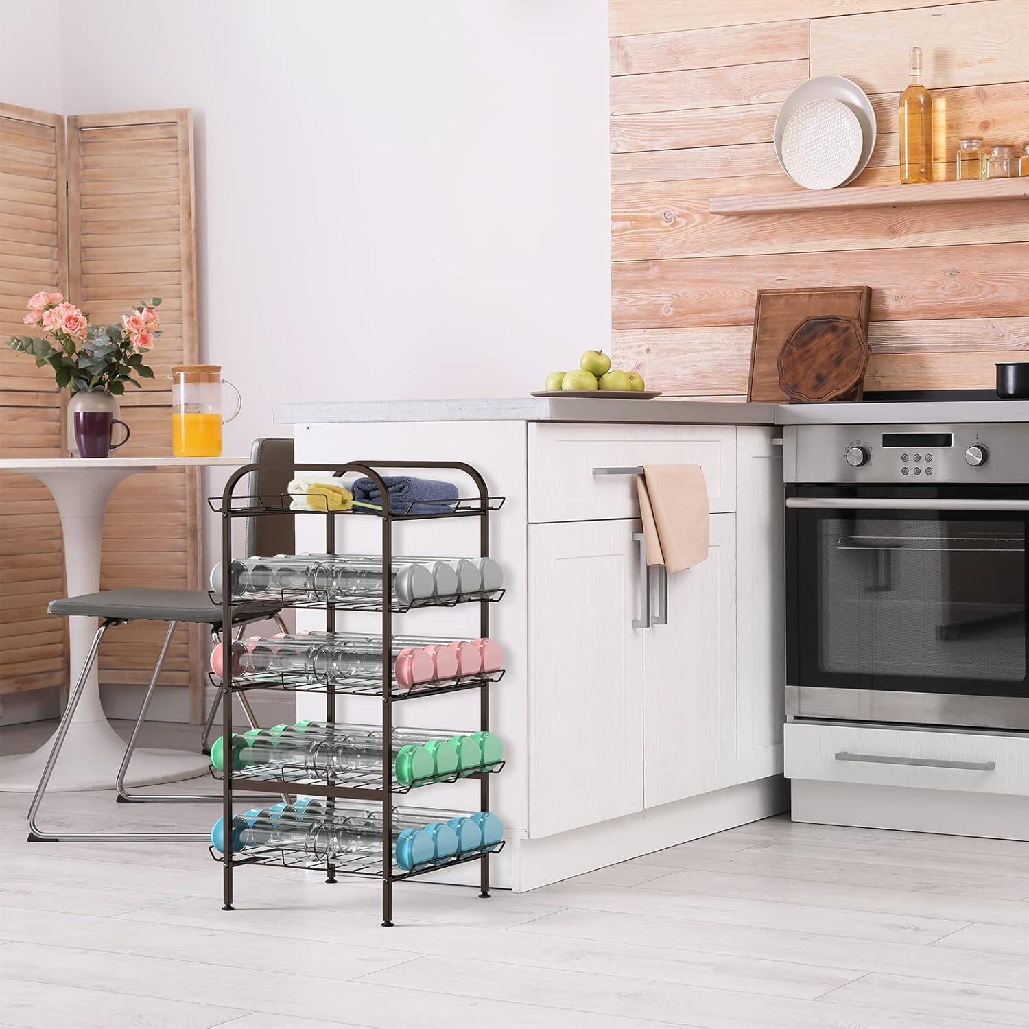 Organizador Vertical de Botellas smusei 5 Niveles Bronce