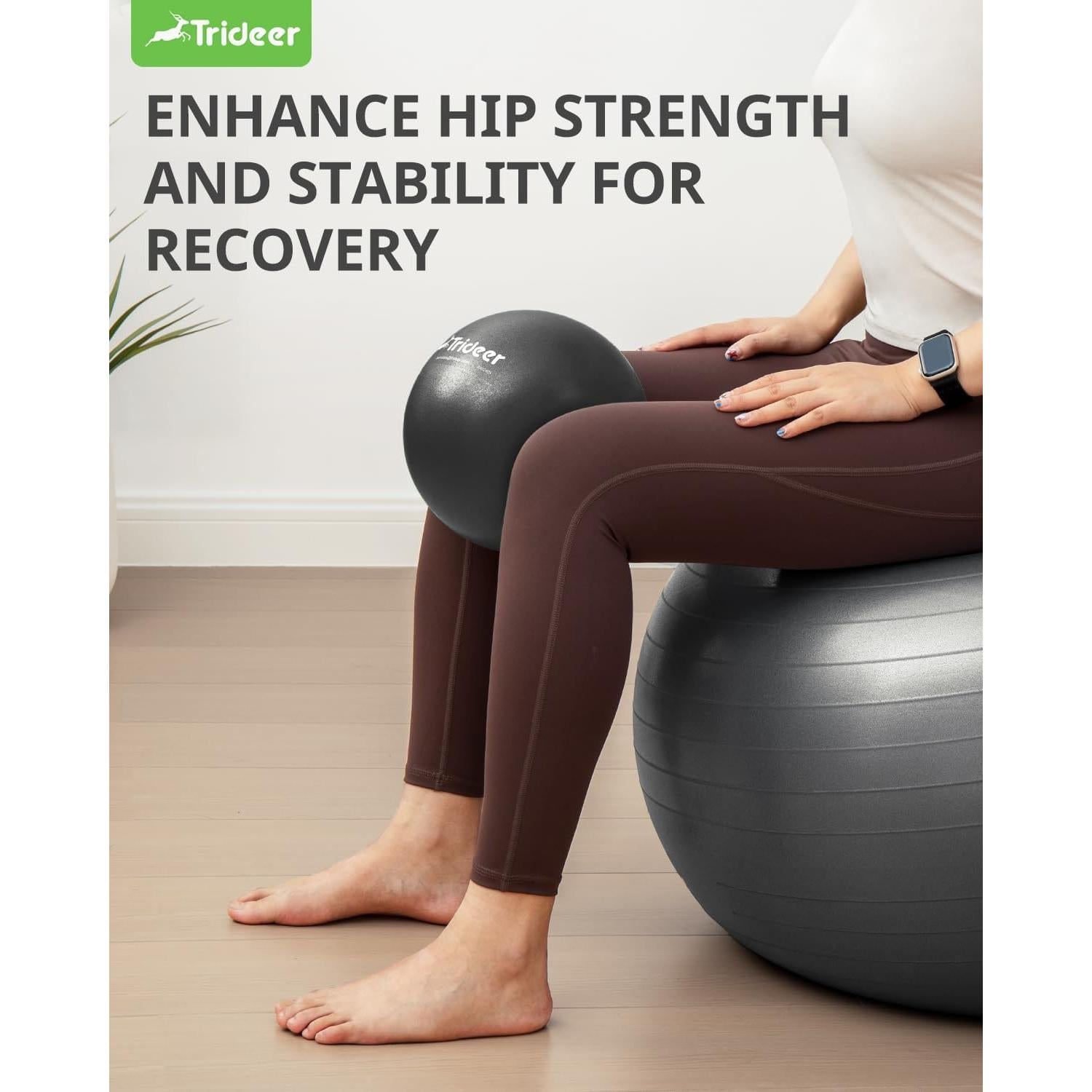 Bola de Pilates Trideer 22.86 cm Antiburst para Yoga y Ejercicio