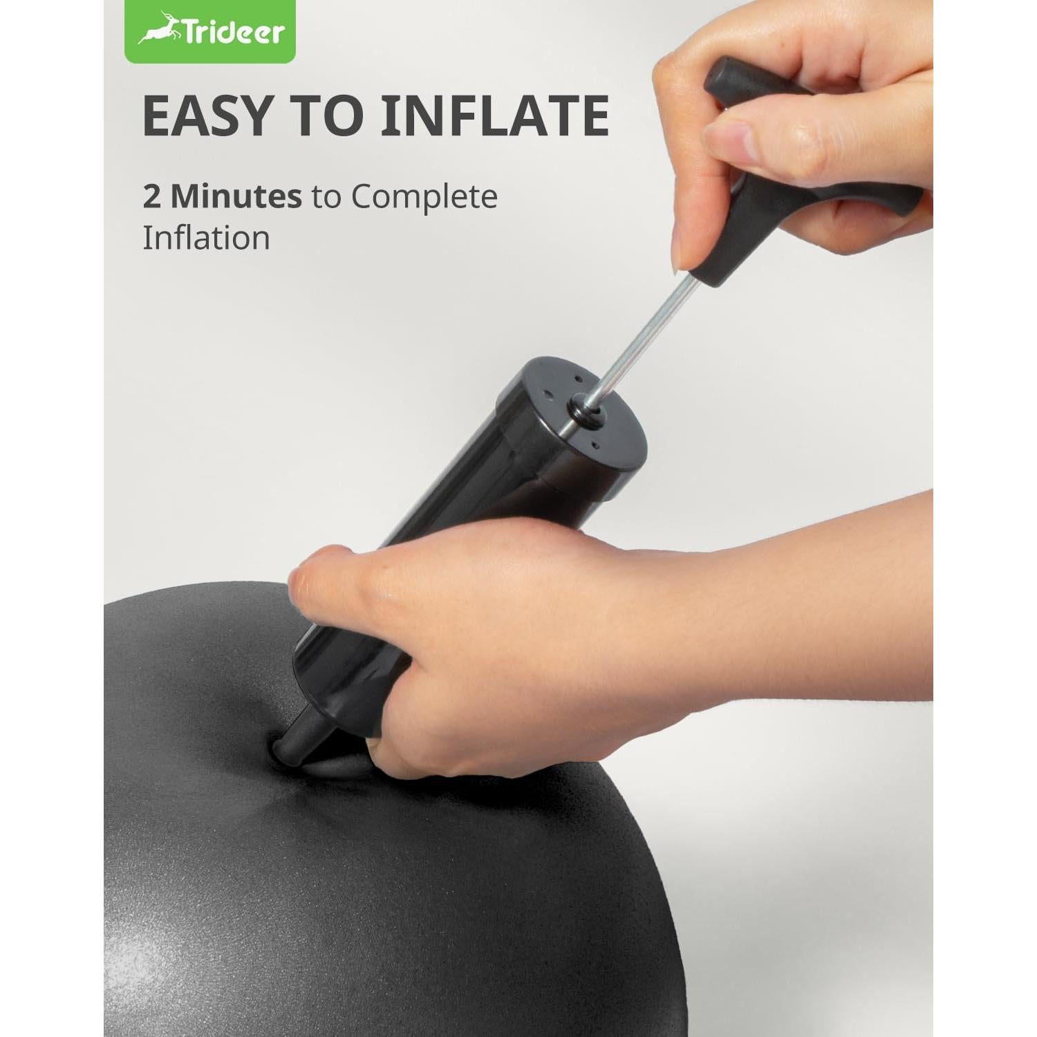 Bola de Pilates Trideer 22.86 cm Antiburst para Yoga y Ejercicio