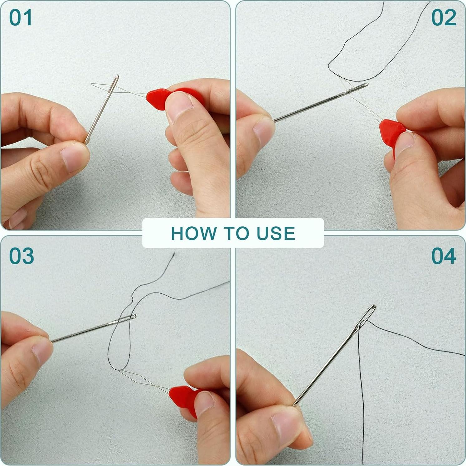 FIVEIZERO 80/40 PCS Large-Eye Blunt Needles,8 Sizes Stainless Steel Yarn Knitting Needles,Sewing Needles,Crafting Knitting Weaving Stringing Needleswith Threaders for Finishing Off Crochet Projects CJ