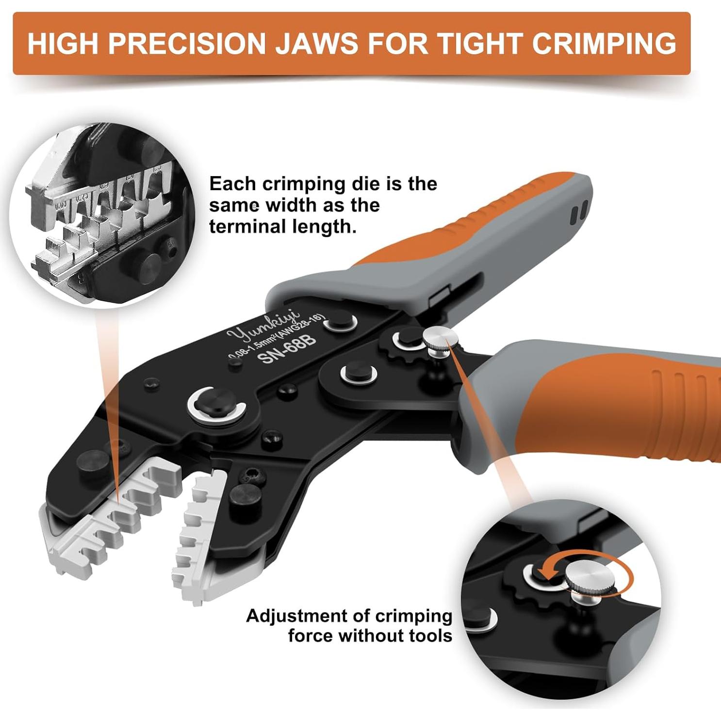 Juego de herramienta de crimpado y pelado de cables YUMKIYI 7 en 1