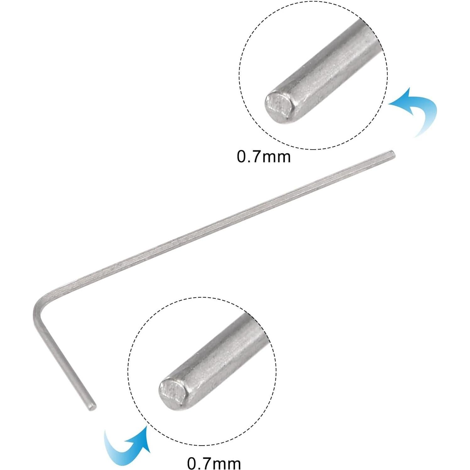 Juego de Llaves Hexagonales 0.7mm TOP-VIGOR 5 Pcs CR-V