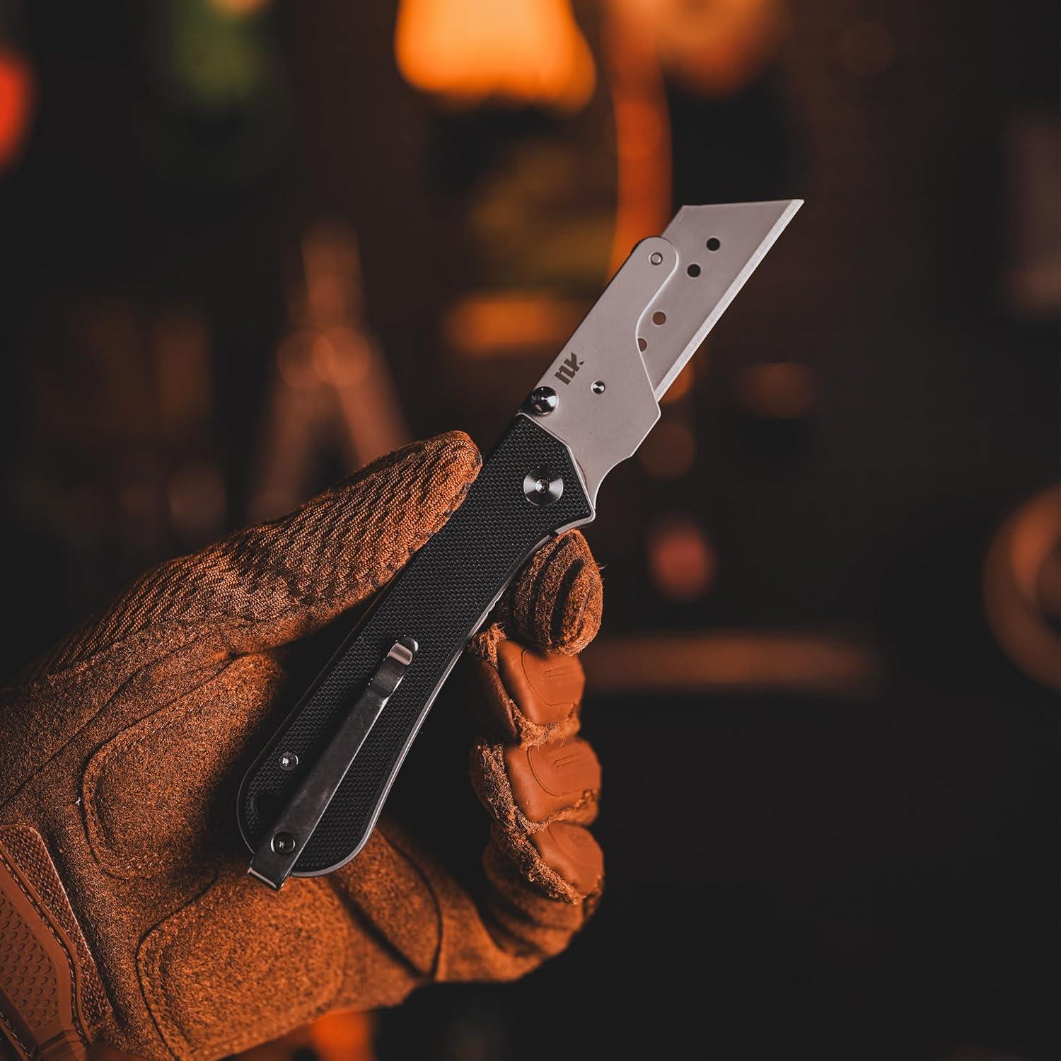 Cuchillo Utilitario Plegable NUKNIVES Kumpanter U23 G10 Negro