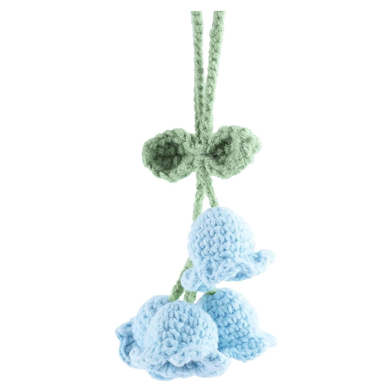 Espejo Colgante Decorativo Hecho a Mano Decorbea Azul Lirio