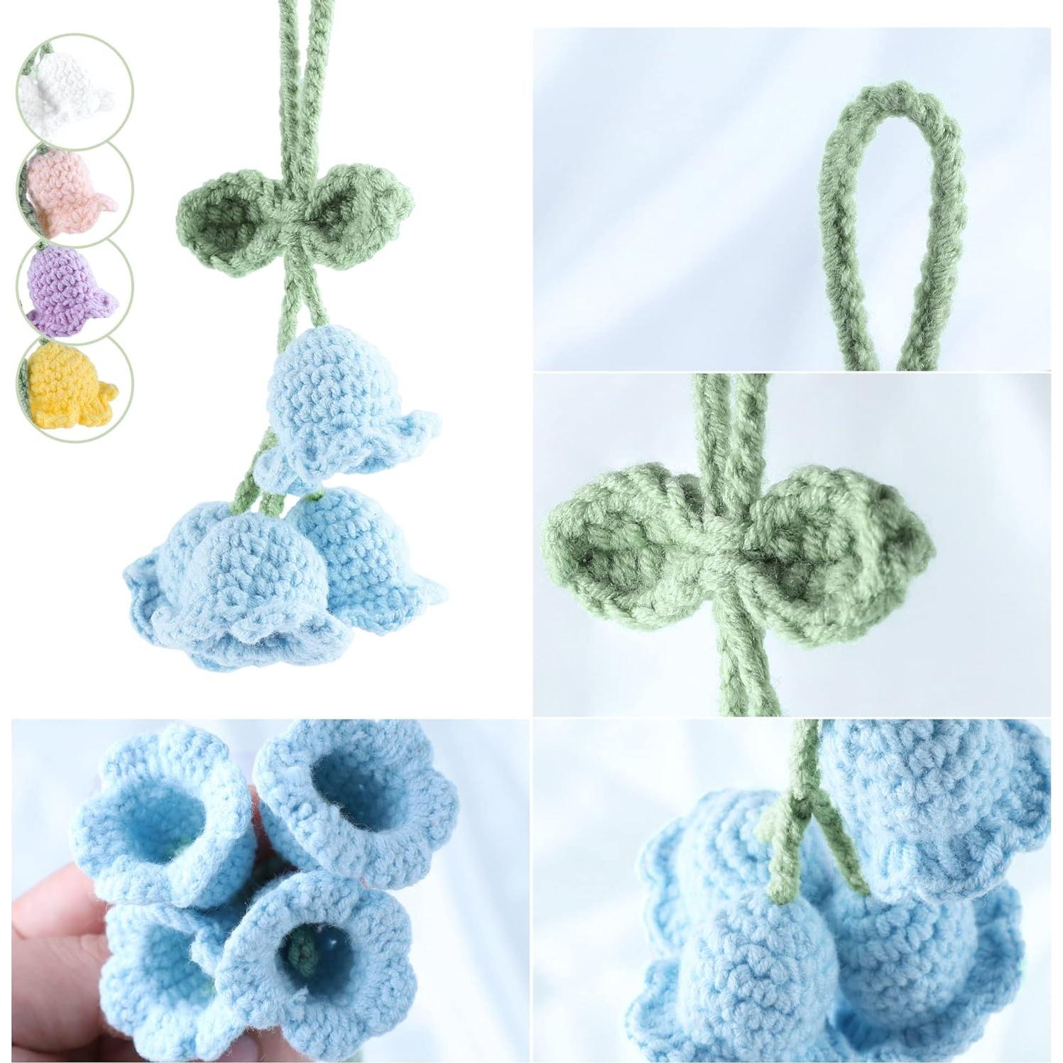 Espejo Colgante Decorativo Hecho a Mano Decorbea Azul Lirio