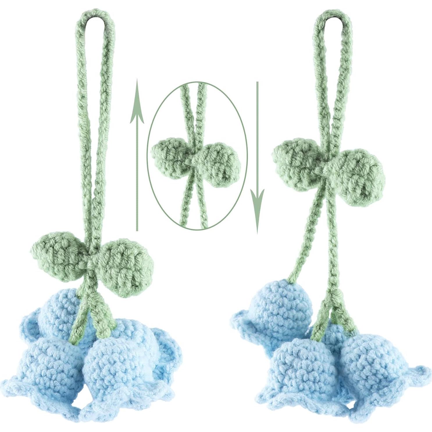 Espejo Colgante Decorativo Hecho a Mano Decorbea Azul Lirio