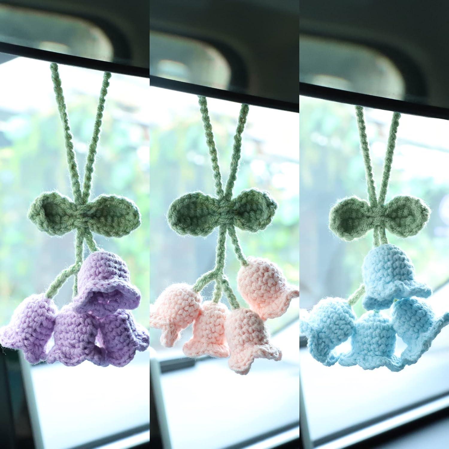 Espejo Colgante Decorativo Hecho a Mano Decorbea Azul Lirio