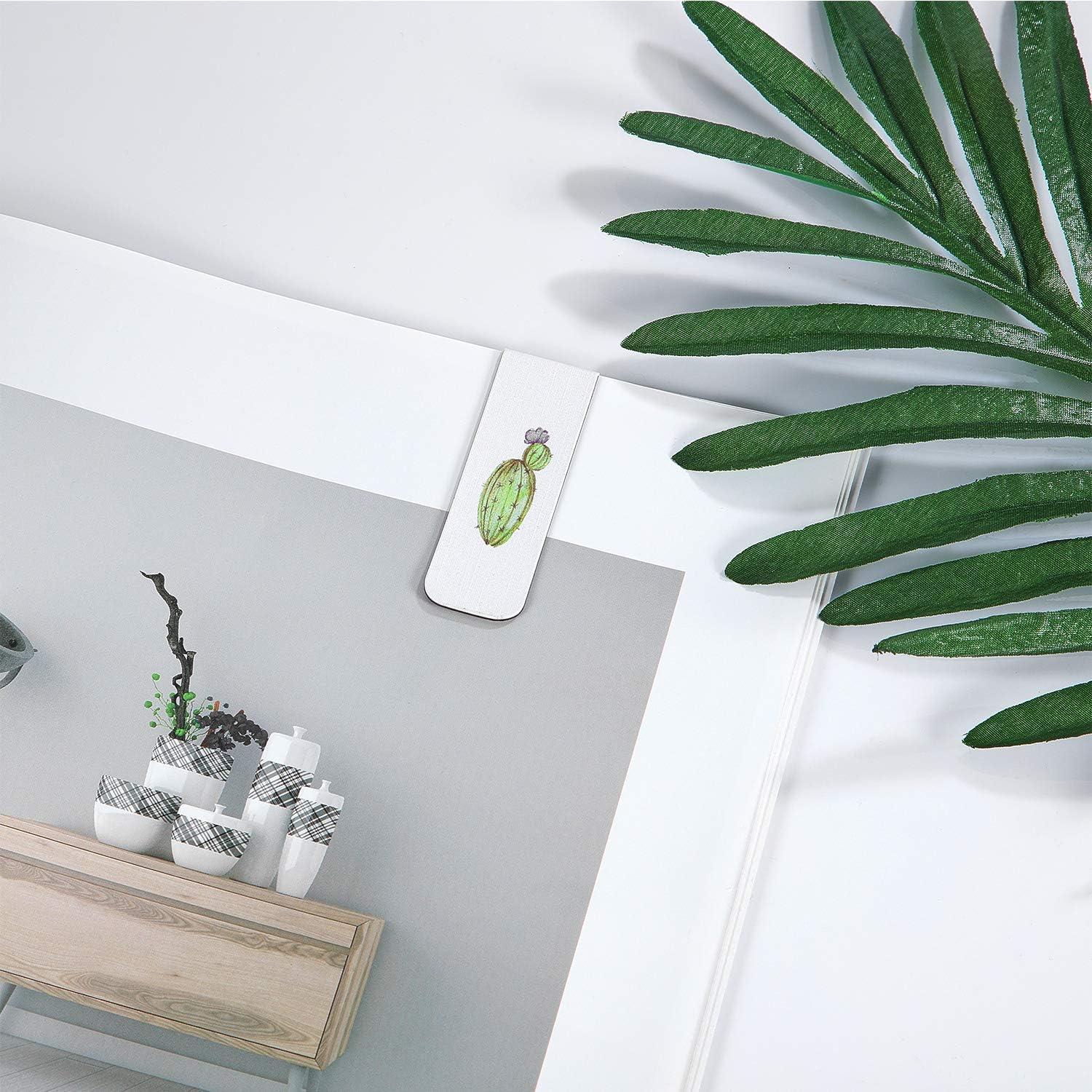 Chinco 10 Marcadores de Página Magnéticos Cactus 6x2 cm