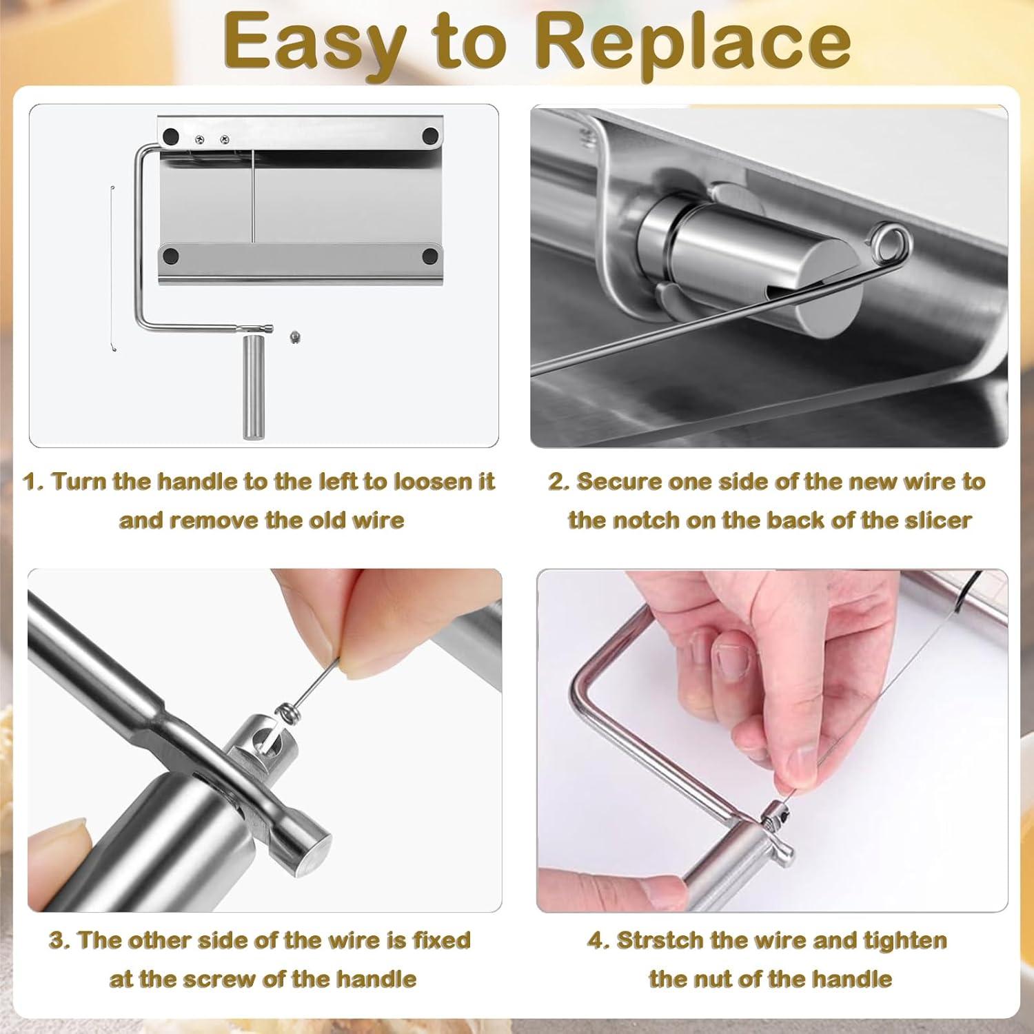 Cortador de Queso FuPatio con 5 Cables Repuestos y Tabla