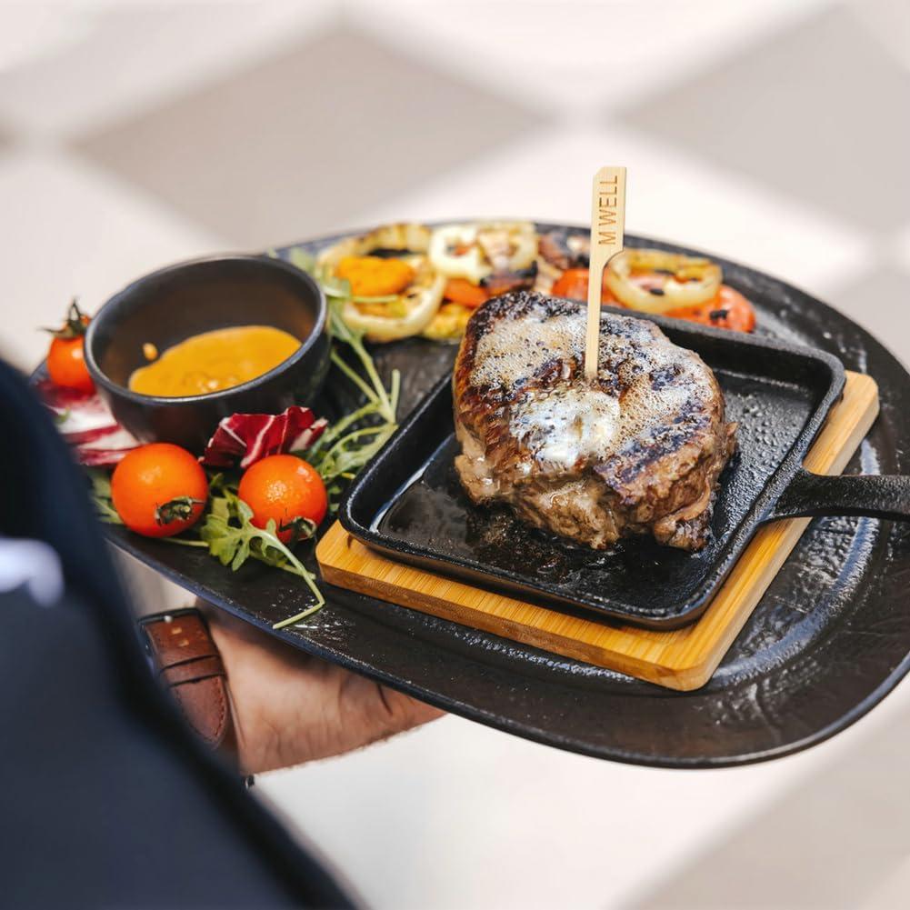 500 Marcadores de Cocción de Bambú PEOUWNES 8.89 cm BBQ