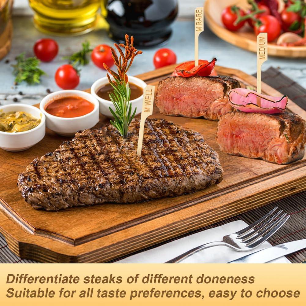 500 Marcadores de Cocción de Bambú PEOUWNES 8.89 cm BBQ