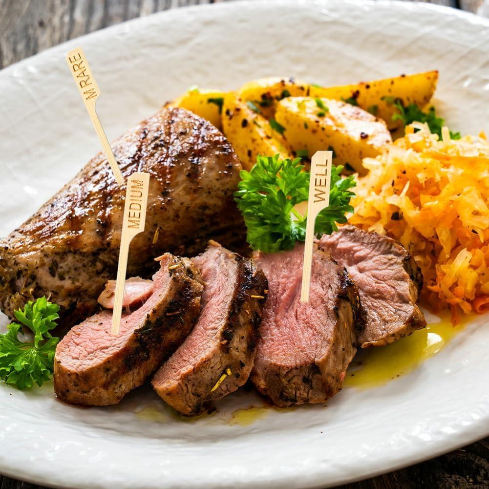 500 Marcadores de Cocción de Bambú PEOUWNES 8.89 cm BBQ