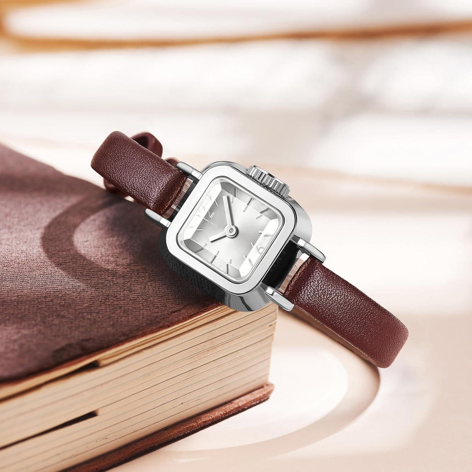 Reloj de Damas Findtime Cuadrado Vintage Correa Cuero