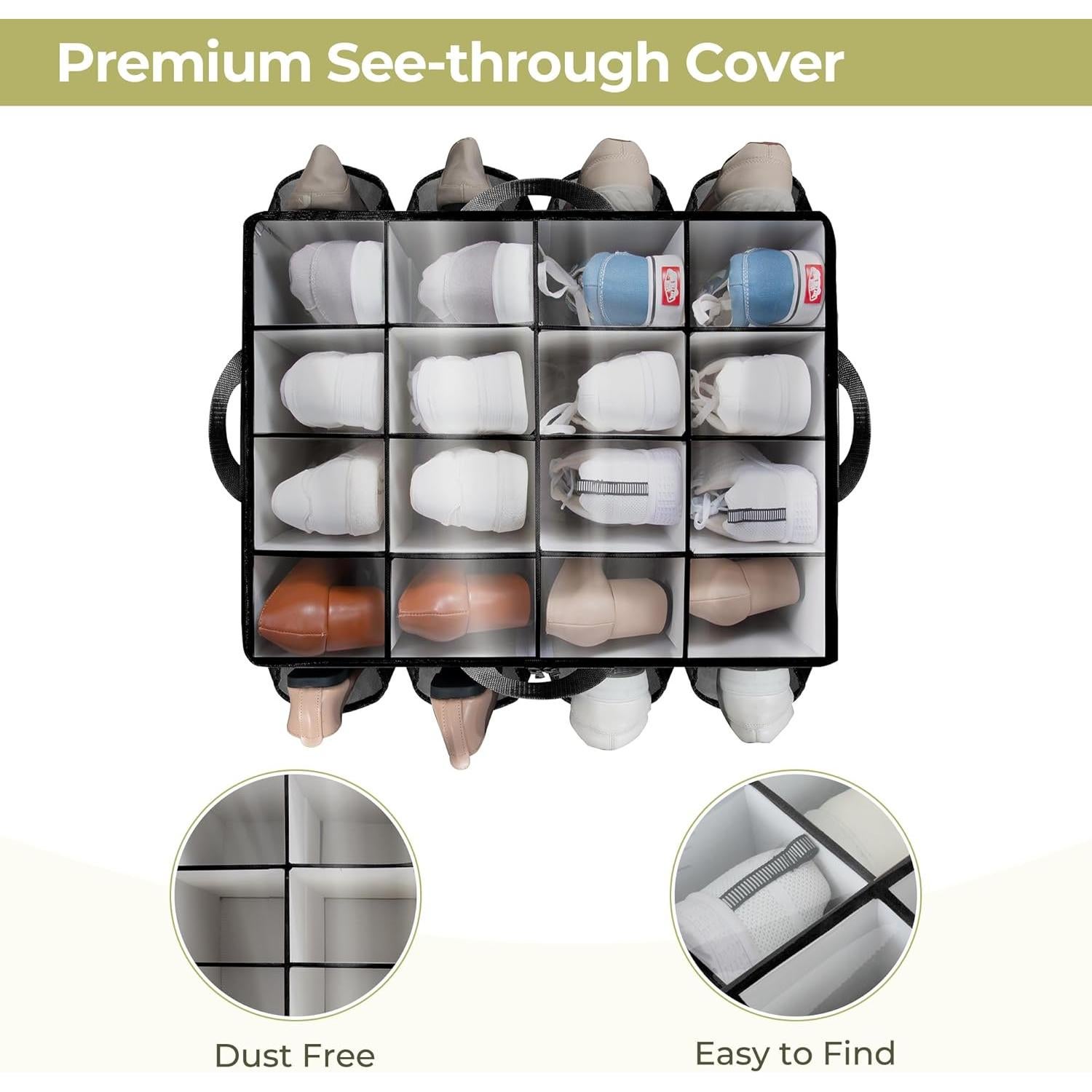 Organizador de Zapatos STORAGEIDEAS 16 Pares con Cubierta Transparente