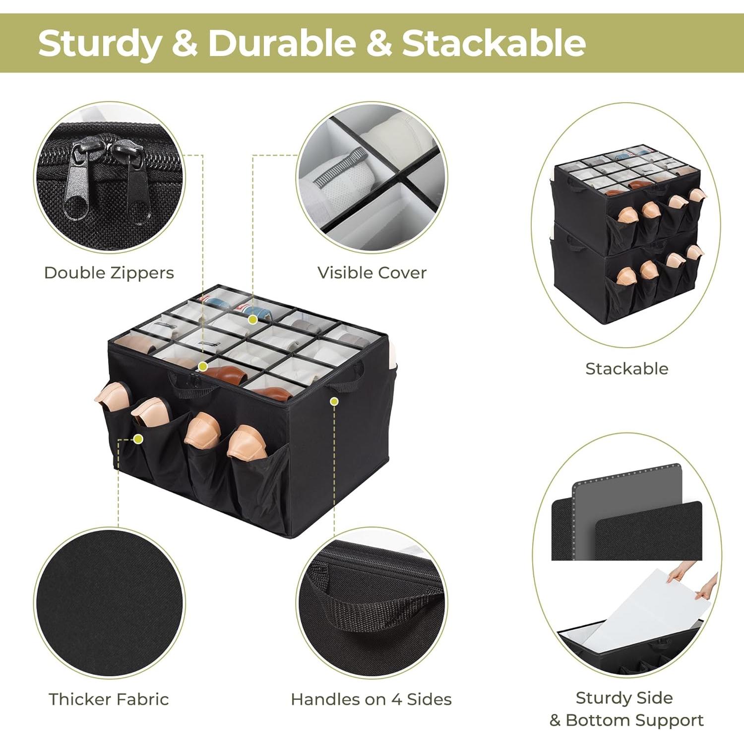 Organizador de Zapatos STORAGEIDEAS 16 Pares con Cubierta Transparente