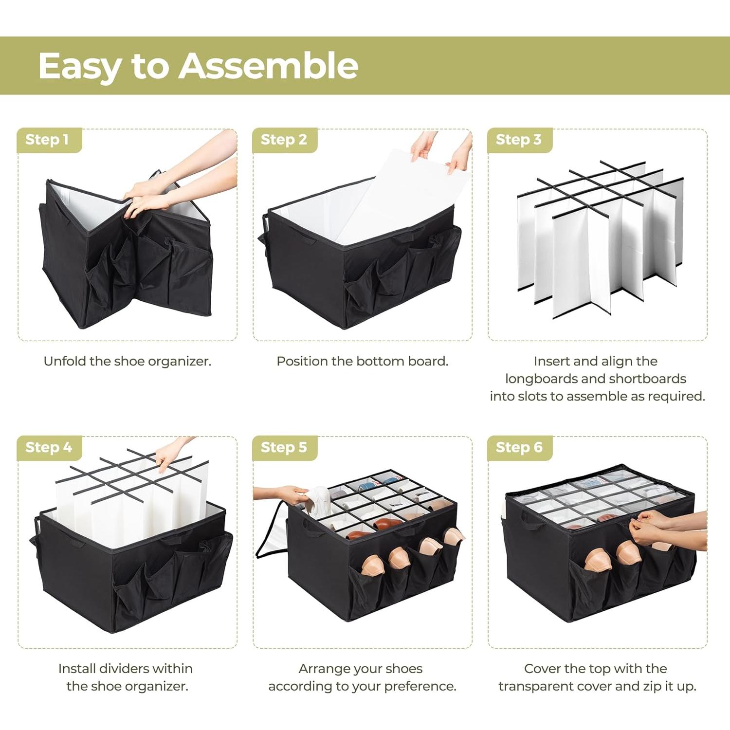 Organizador de Zapatos STORAGEIDEAS 16 Pares con Cubierta Transparente