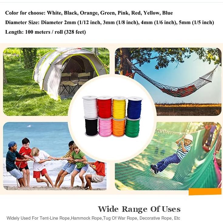 Cuerda Utilitaria Polipropileno IHKFILAN 100m 1.5cm Negra