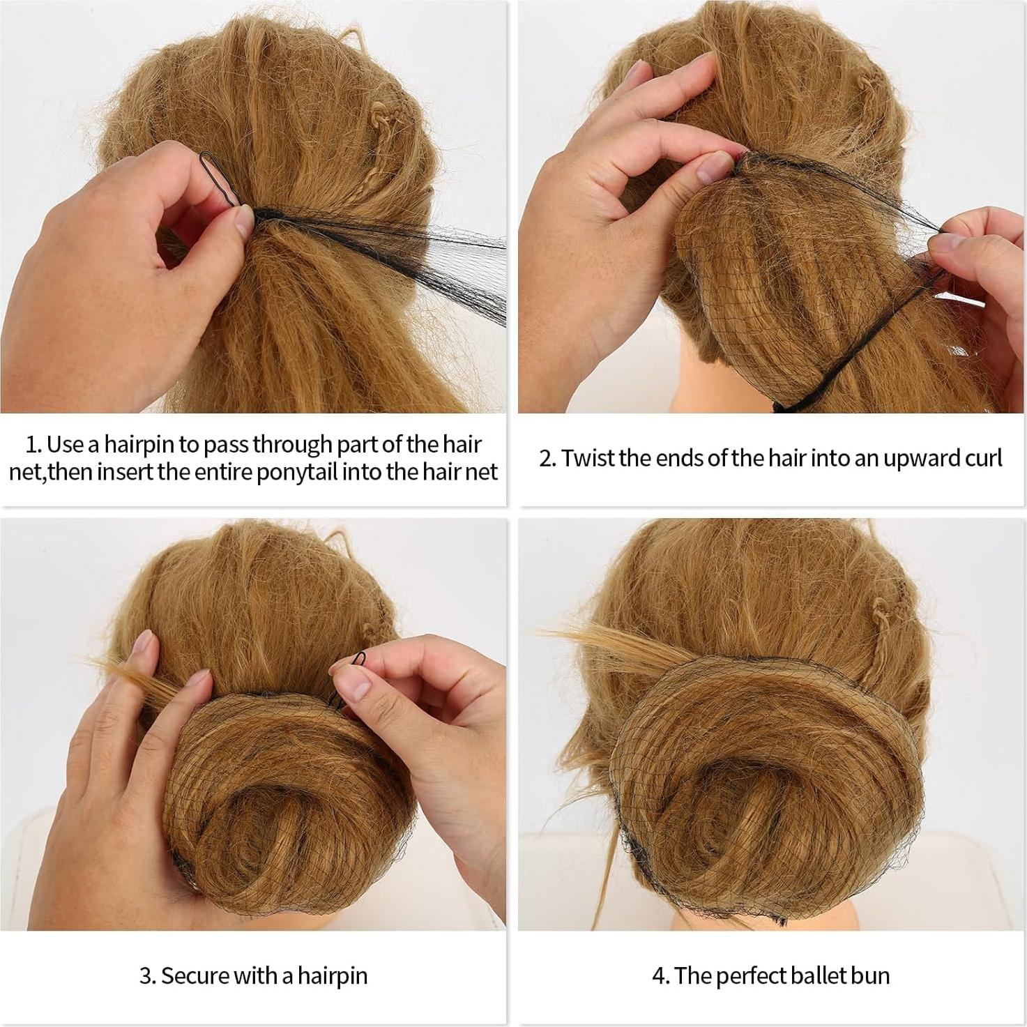 Kit para Hacer Moños para Niñas Lasuroa - 2 Formadores, 10 Redes, 20 Pasadores, 5 Bandas