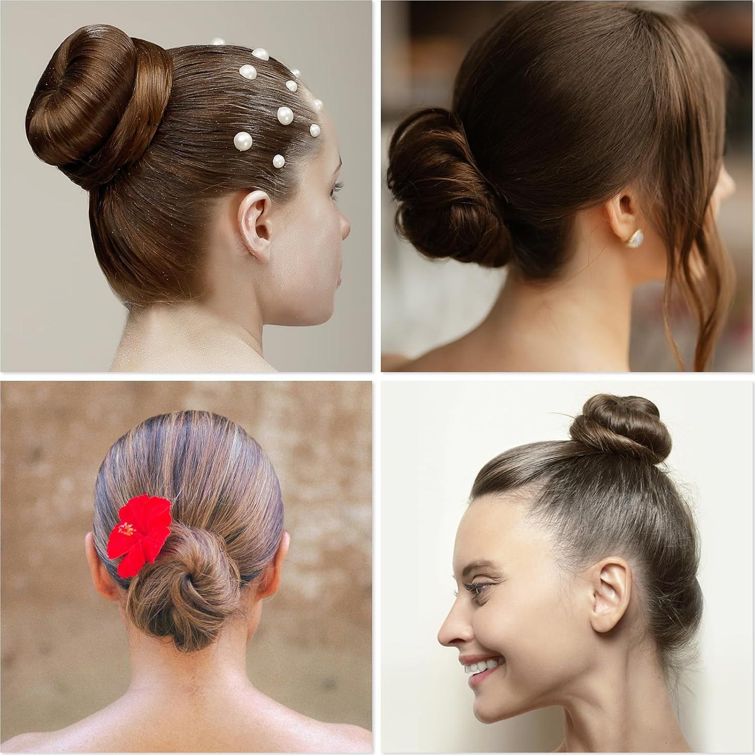 Kit para Hacer Moños para Niñas Lasuroa - 2 Formadores, 10 Redes, 20 Pasadores, 5 Bandas