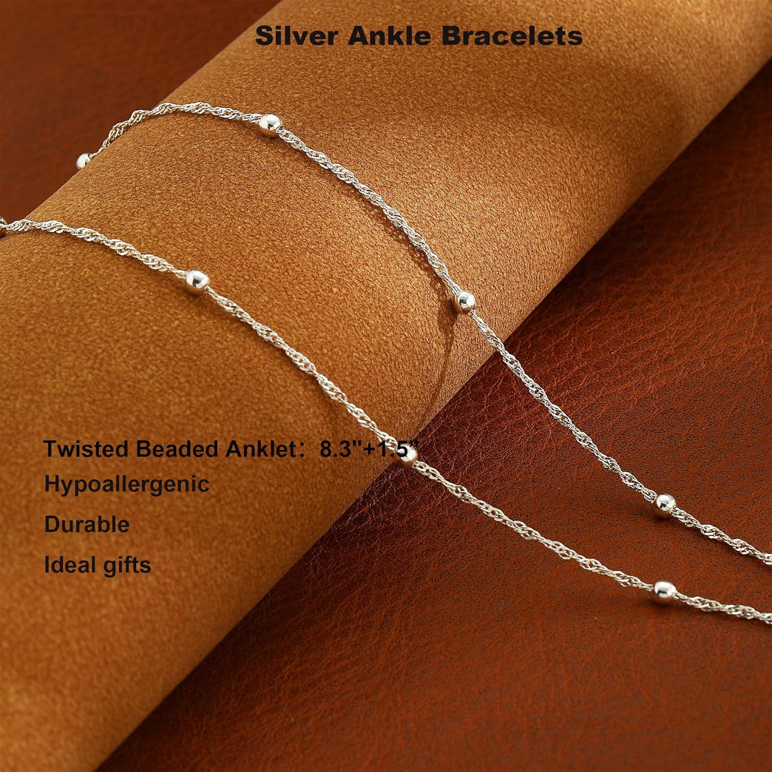 Tobilleras de Oro 14K y Plata de Ley para Mujeres - Joyería Chic