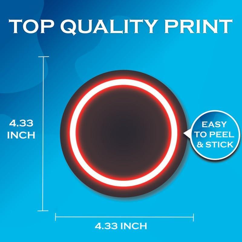 Calcomanías FHJ Neon 2-Pack Vinilo Laminado 12,7 cm