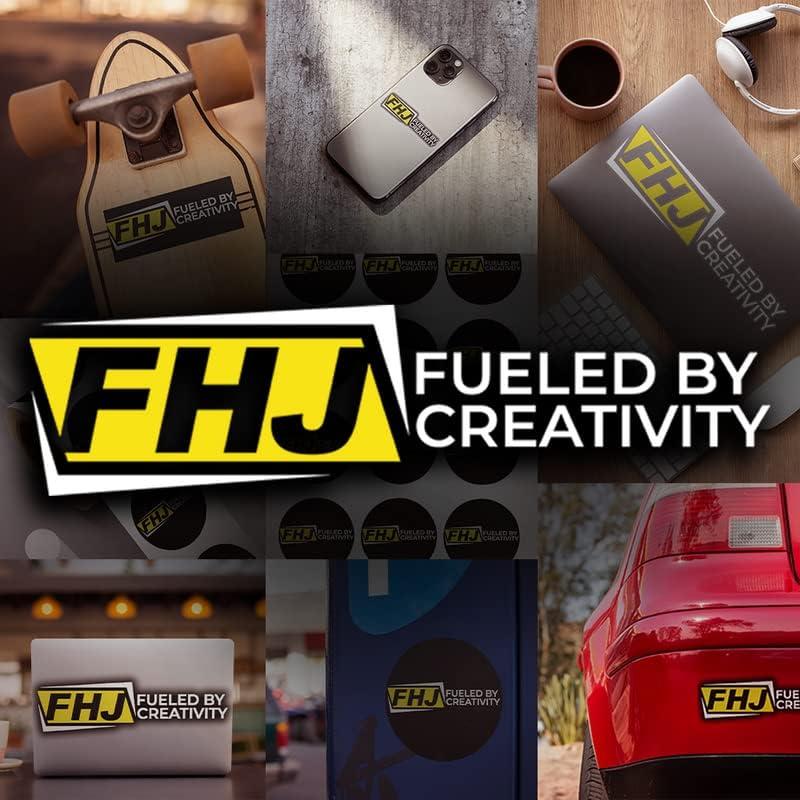 Calcomanías FHJ Neon 2-Pack Vinilo Laminado 12,7 cm