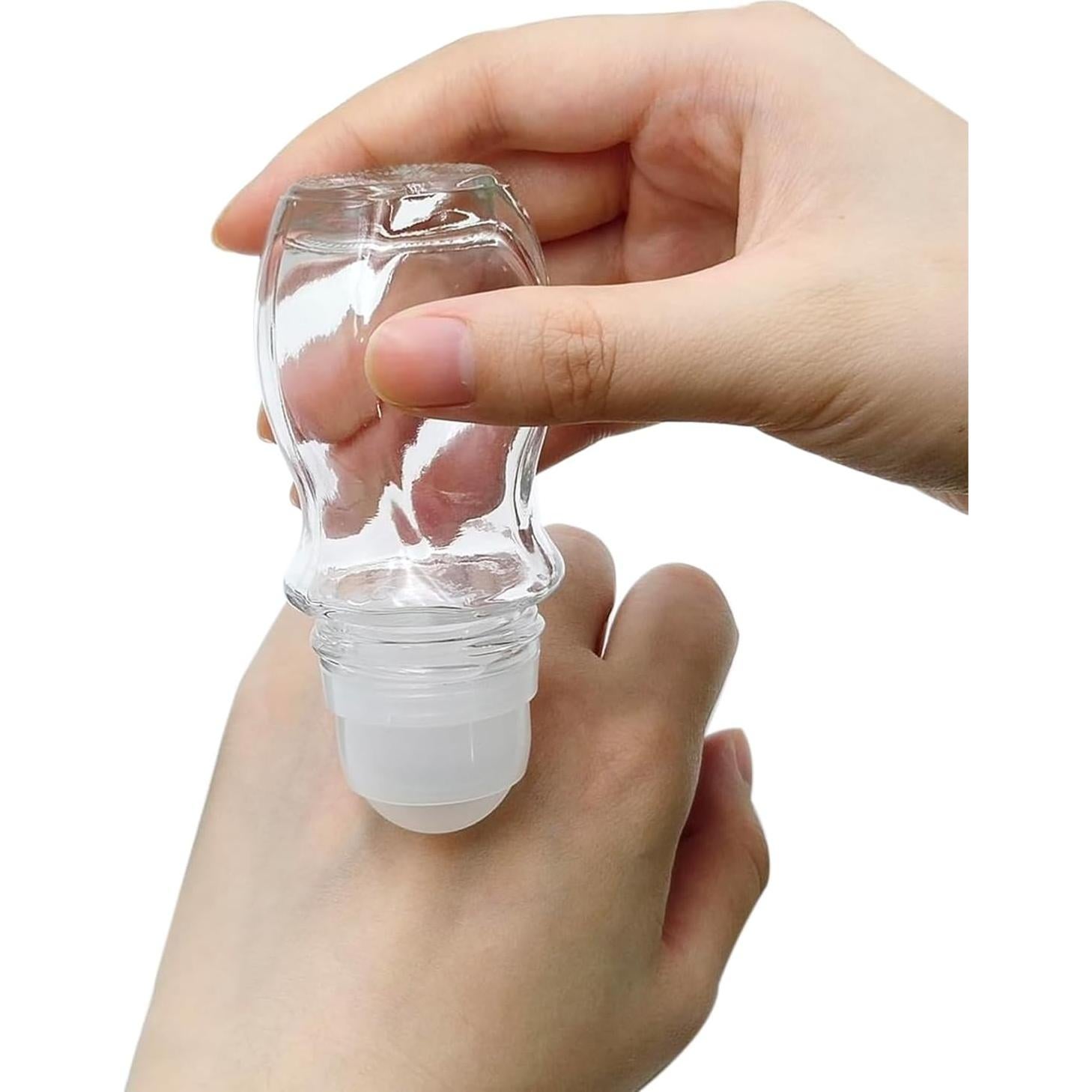 Botellas de Rodillo 30ml Hordolry - Pack de 3 Vidrio Transparente