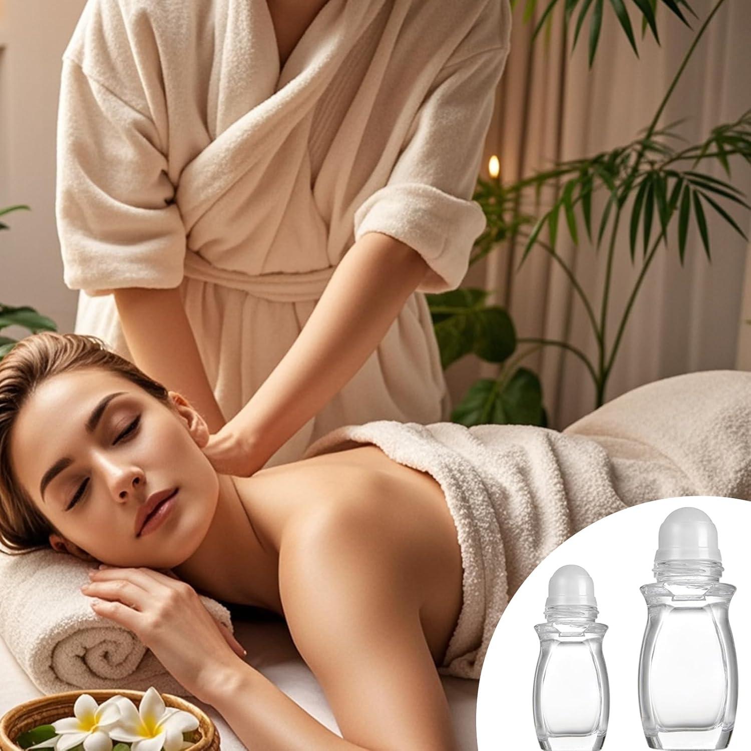 Botellas de Rodillo 30ml Hordolry - Pack de 3 Vidrio Transparente