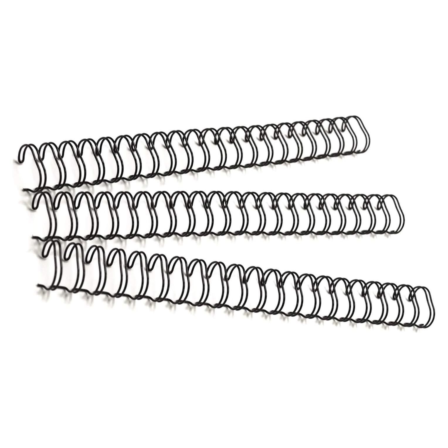 Espinas de Encuadernación Doble Bucle Akiles 3/16" Negro 100 Unidades