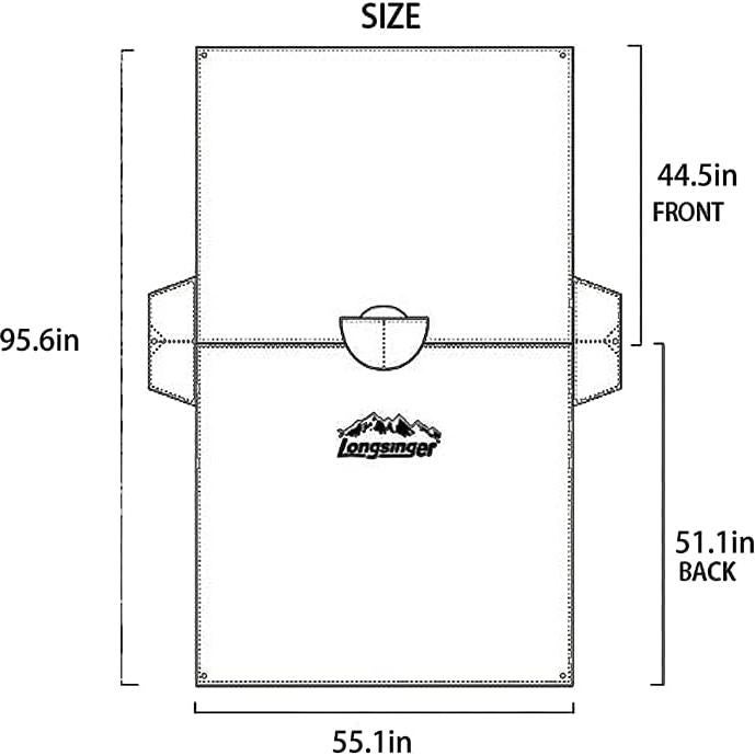 Poncho de Lluvia Impermeable Longsinger Adulto Azul 3 en 1